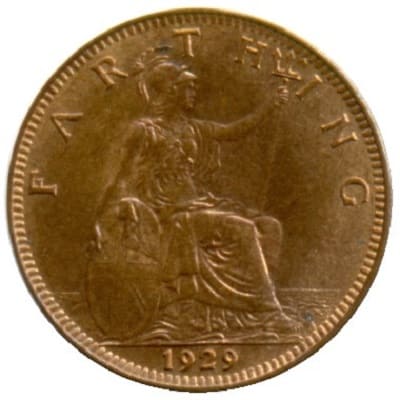 British 1929 Farthing Value