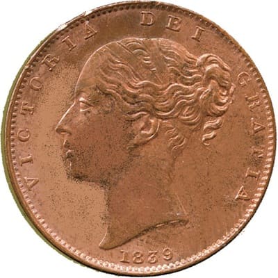 British 1839 Half Farthing