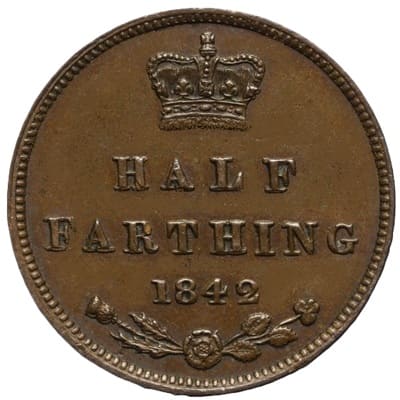 British 1842 Half Farthing Value