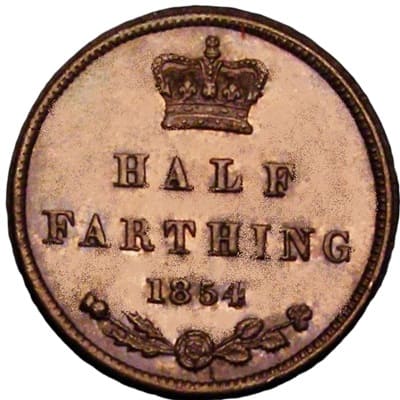 British 1854 Half Farthing Value