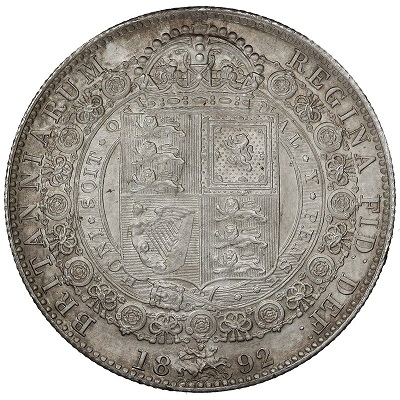 British 1892 Halfcrown Value