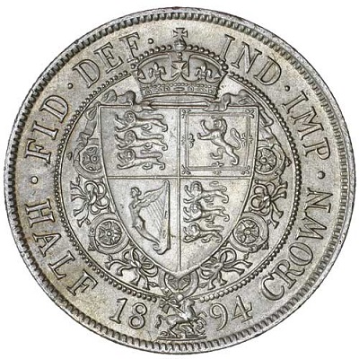 British 1894 Halfcrown Value