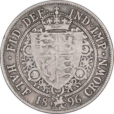 British 1896 Halfcrown Value