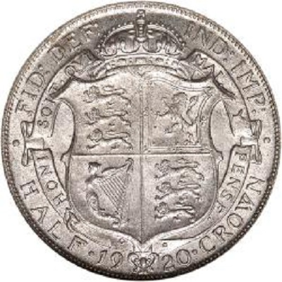 British 1920 Halfcrown Value