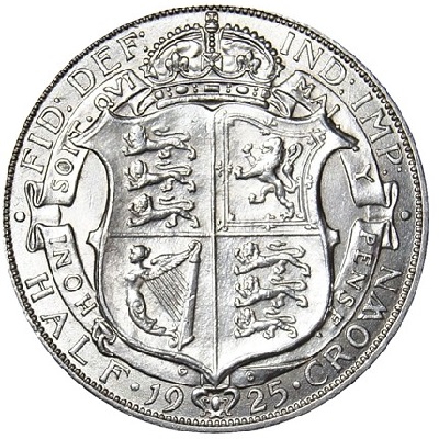 British 1925 Halfcrown Value