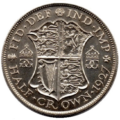 British 1927 Halfcrown Value