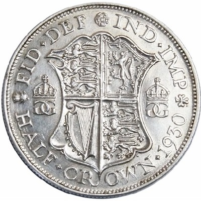 British 1930 Halfcrown Value