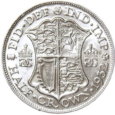 British 1932 Halfcrown Value