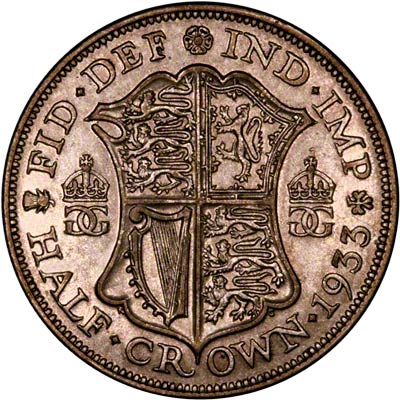 British 1933 Halfcrown Value