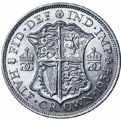 British 1934 Halfcrown Value