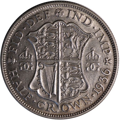 British 1936 Halfcrown Value