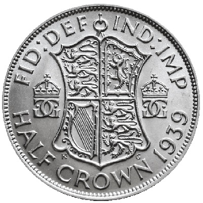 British 1939 Halfcrown Value