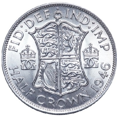 British 1946 Halfcrown Value