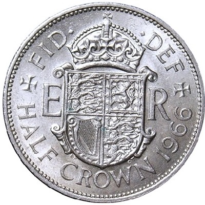 British 1966 Halfcrown Value