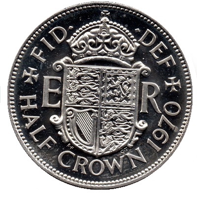 British 1970 Halfcrown Value