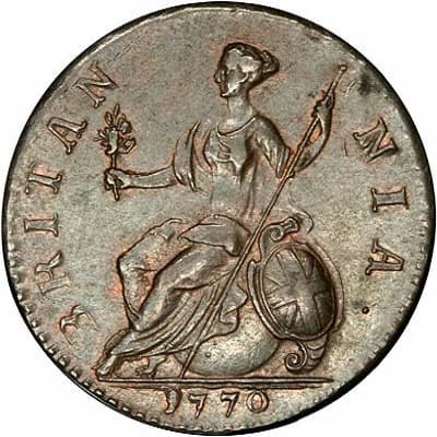 British 1770 Halfpenny Value