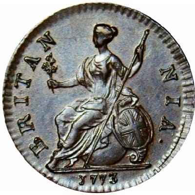 British 1773 Halfpenny Value