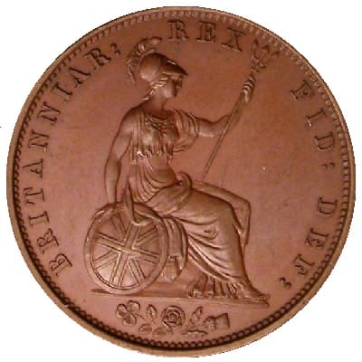 British 1831 Halfpenny Value
