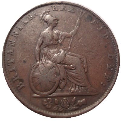 British 1834 Halfpenny Value
