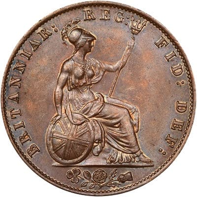 British 1838 Halfpenny Value