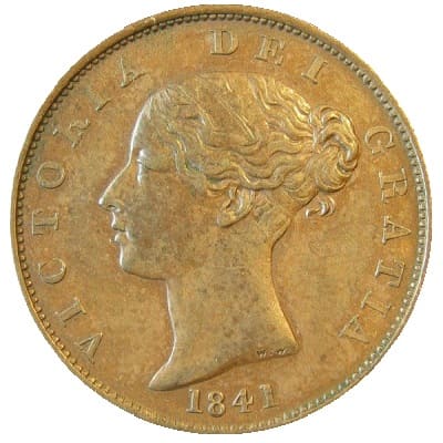 British 1841 Halfpenny