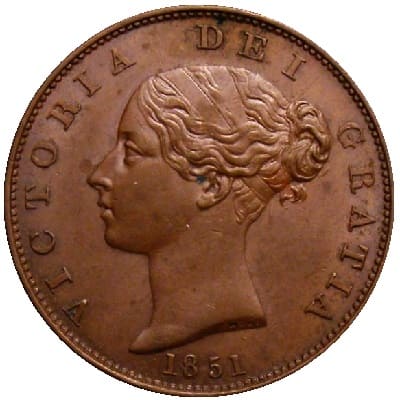 British 1851 Halfpenny