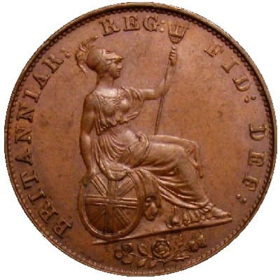 British 1851 Halfpenny Value