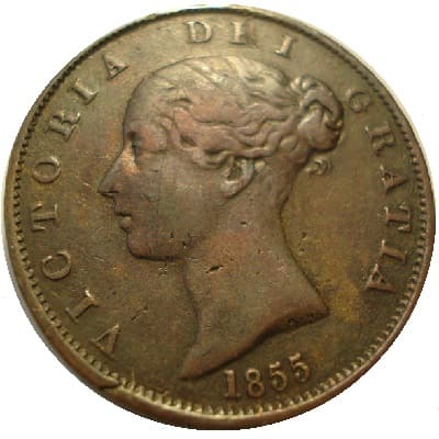 British 1855 Halfpenny