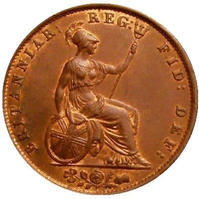 British 1856 Halfpenny Value