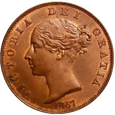 British 1857 Halfpenny