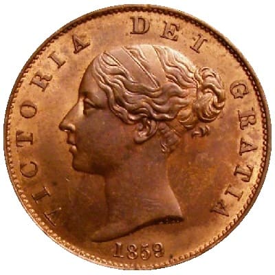 British 1859 Halfpenny