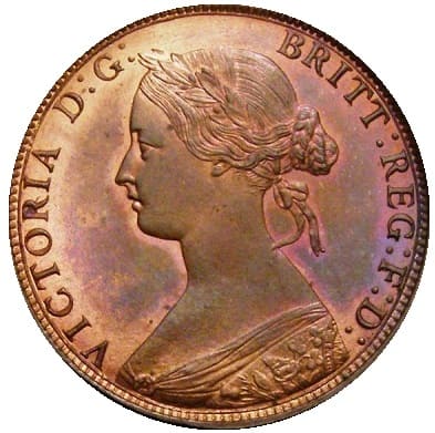 British 1863 Halfpenny