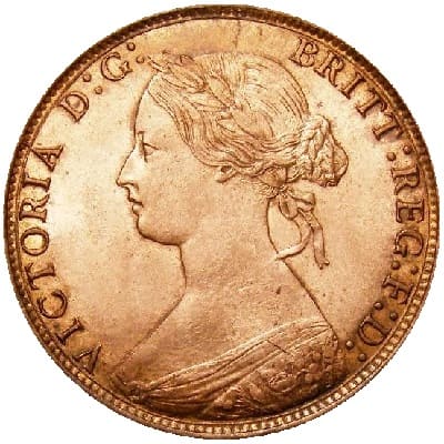 British 1866 Halfpenny