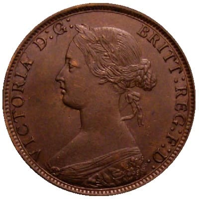 British 1870 Halfpenny