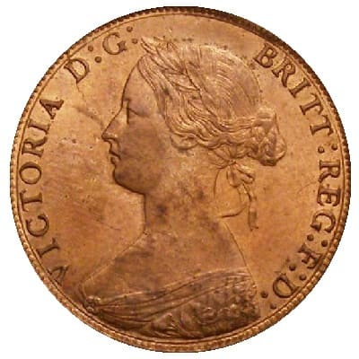 British 1872 Halfpenny