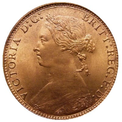 British 1876 Halfpenny
