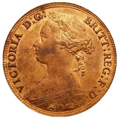 British 1880 Halfpenny