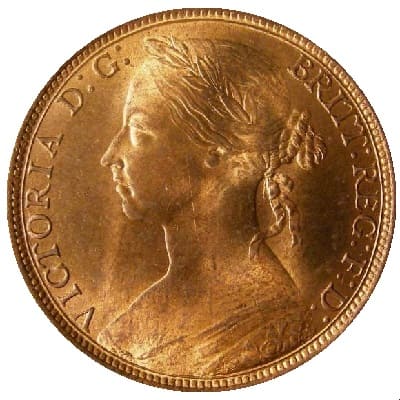 British 1890 Halfpenny