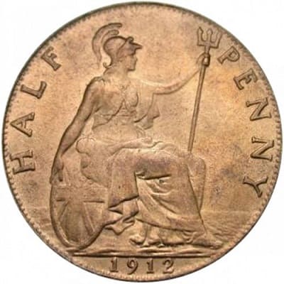 British 1912 Halfpenny Value