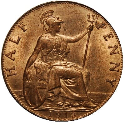 British 1913 Halfpenny Value