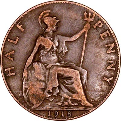 British 1918 Halfpenny Value