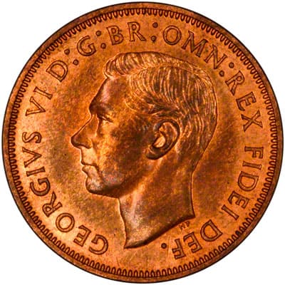 British 1944 Halfpenny