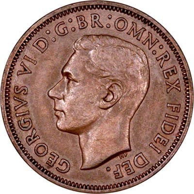 British 1949 Halfpenny