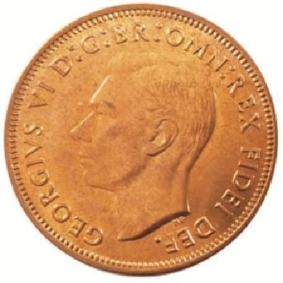 British 1952 Halfpenny