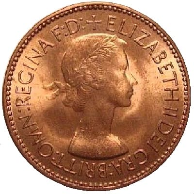British 1953 Halfpenny