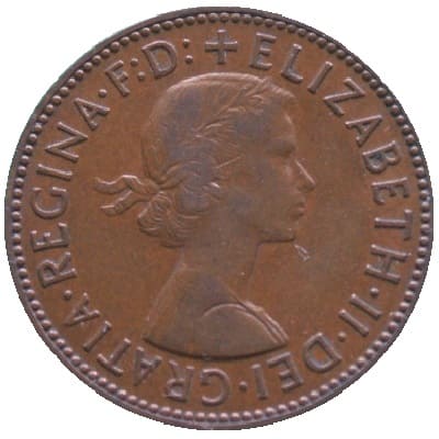 British 1957 Halfpenny