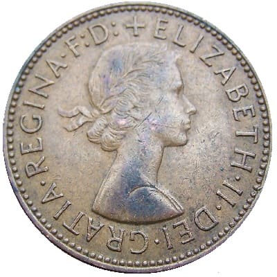 British 1966 Halfpenny