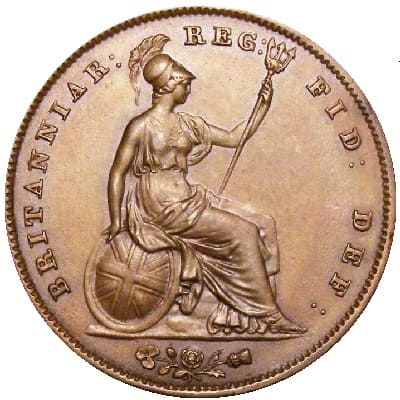 British 1844 Penny Value