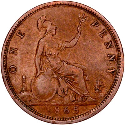 British 1865 Penny Value