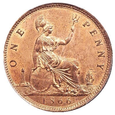 British 1866 Penny Value